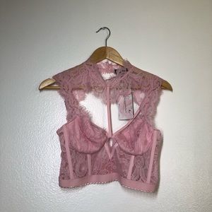 Lola Shoetique Pink Lace Bralette